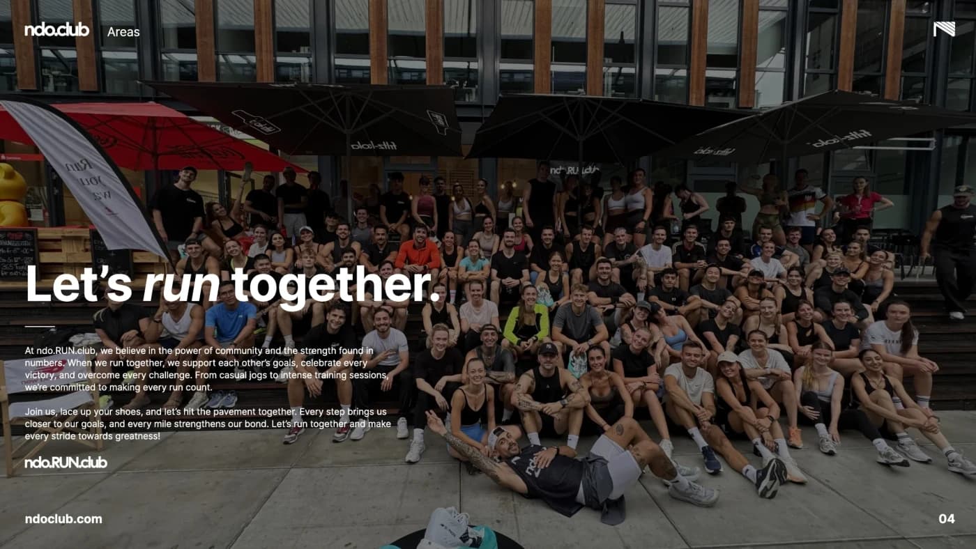 ndo.club community run group photo, Let's run together